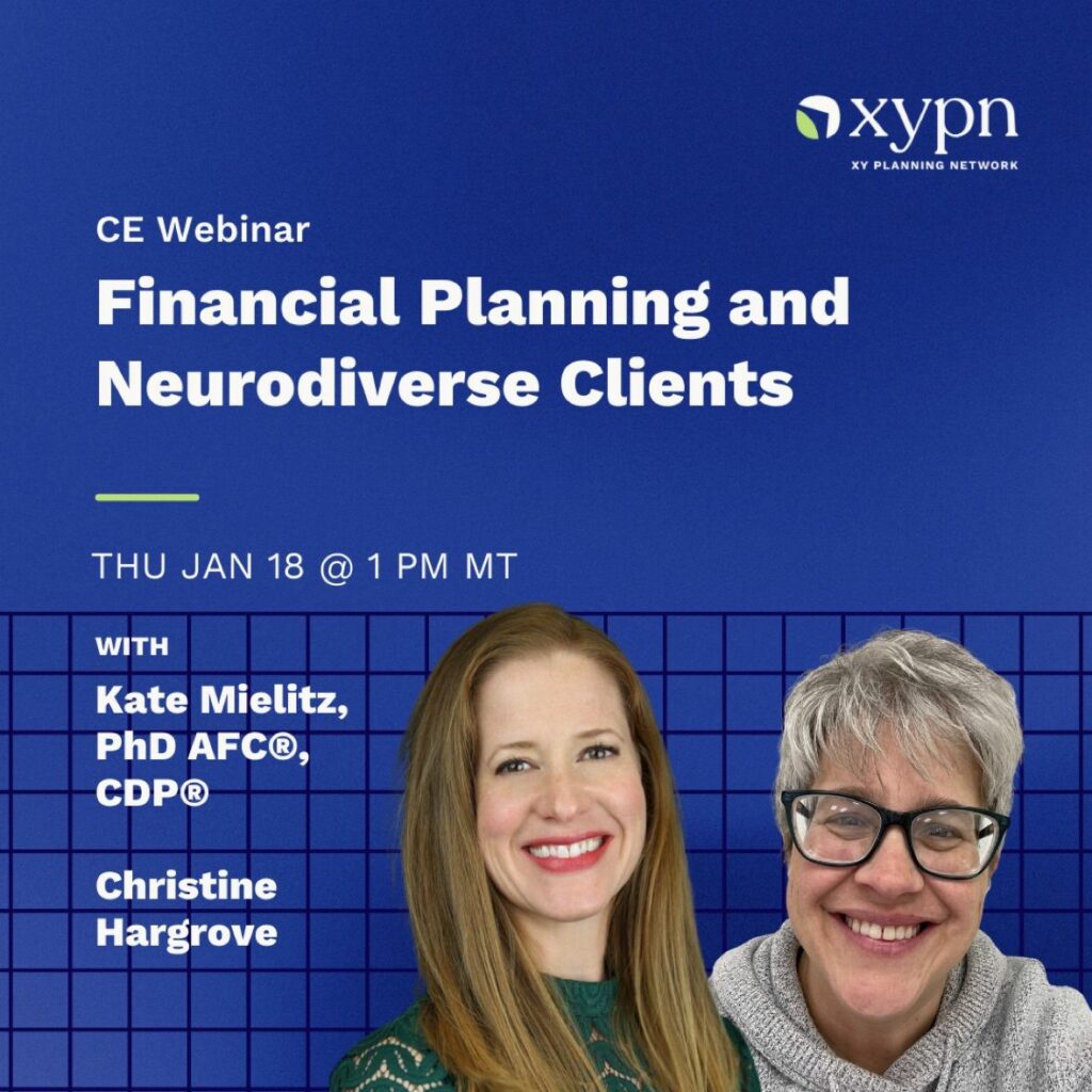 This picture is an advertisement of a presentation Kate gave with her colleague Christine Hargrove. At the bottom of the picture, Christine and Kate are smiling in separate headshots. Christine has long red hair and is wearing a green, lacy top. Kate is wearing a grey hooded sweater.