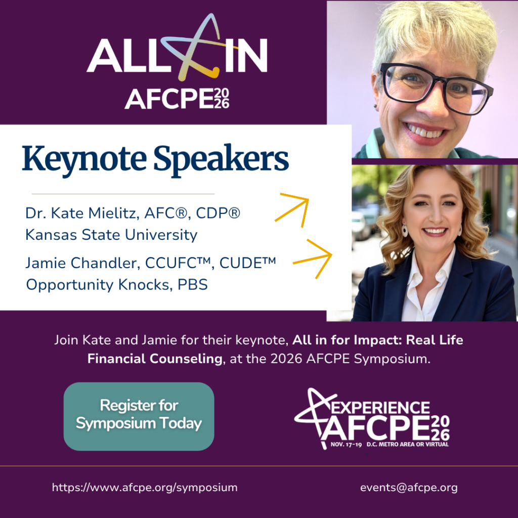 AFCPE All-In Keynote speakers flyer